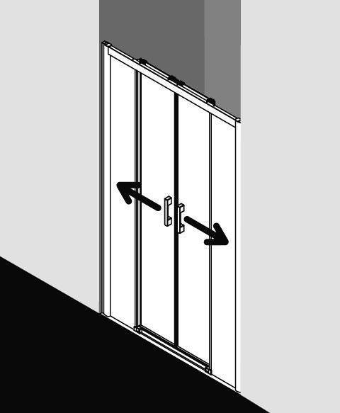 Kermi PEGA Gleittür 4-teilig bodenfrei mit Festfeldern PE D4B-PED4B12018VAKM Kermi PEGA Gleittür 4-teilig bodenfrei mit Festfeldern PE D4B-PED4B12018VAKM
