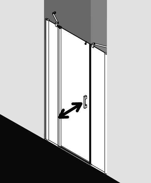 Kermi PEGA Pendeltür 1-flügelig mit Festfeldern PE 1AR/L-PE1AL10018VAKM Kermi PEGA Pendeltür 1-flügelig mit Festfeldern PE 1AR/L-PE1AL10018VAKM