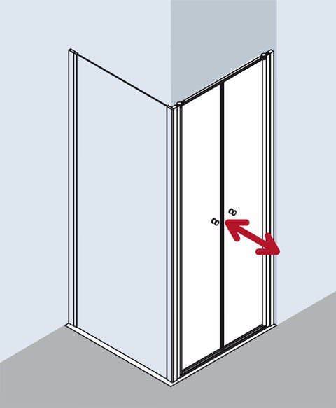 Kermi IBIZA 2000 Pendeltür I2 PTD-I2PTD070171AKM