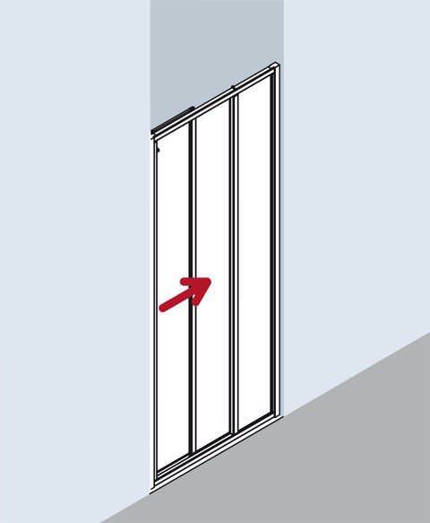 Kermi IBIZA 2000 Gleittür 3-teilig mit Festfeld I2 ST3-I2ST3075171AKM Kermi IBIZA 2000 Gleittür 3-teilig mit Festfeld I2 ST3-I2ST3075171AKM