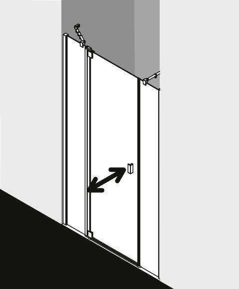 Kermi RAYA Pendeltür 1-flügelig mit Festfeldern RA 1AR/L-RA1AR100181AKM Kermi RAYA Pendeltür 1-flügelig mit Festfeldern RA 1AR/L-RA1AR100181AKM