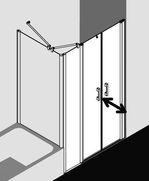 Kermi PEGA Pendeltür mit Festfeld PE PFR/L-PEPFL11018VAKM Kermi PEGA Pendeltür mit Festfeld PE PFR/L-PEPFL11018VAKM